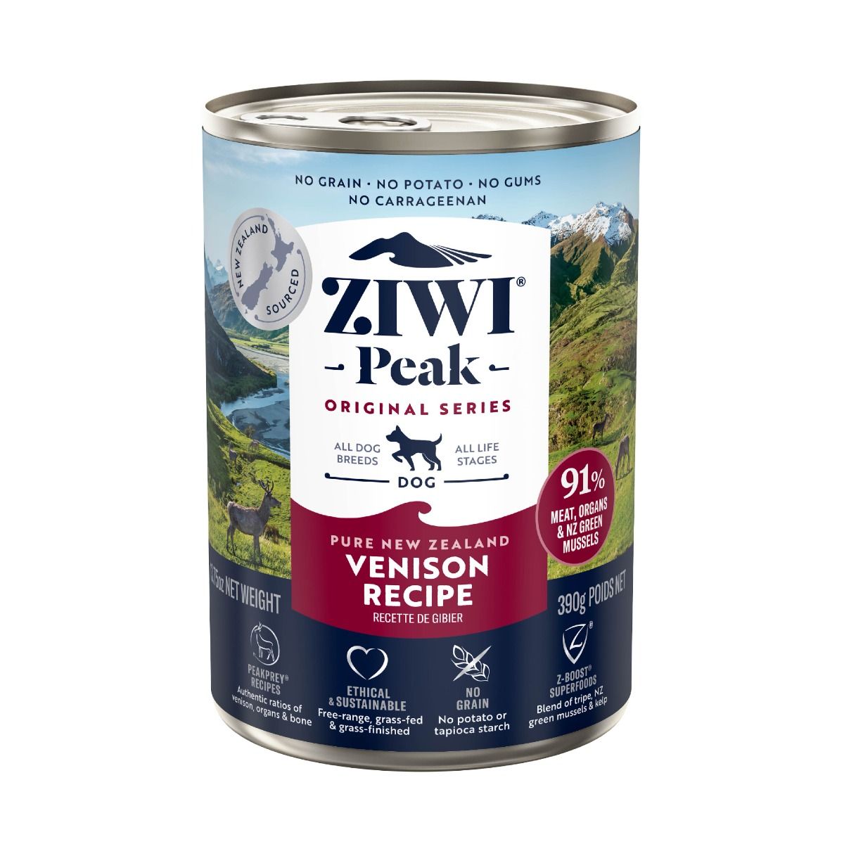 ZIWI Peak Venison Recipe Wet Dog Food 390g - 390G