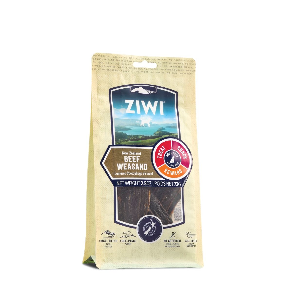 ZIWI Peak Beef Weasand Dog Treats 72g - 72G