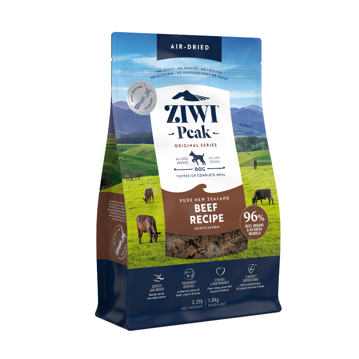 ZIWI Peak Air-Dried Beef Recipe Dry Dog Food - 4KG