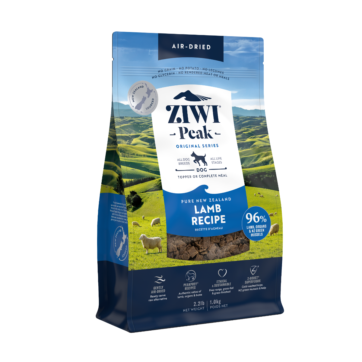 ZIWI Peak Air-Dried Lamb Recipe Dry Dog Food - 2.5KG