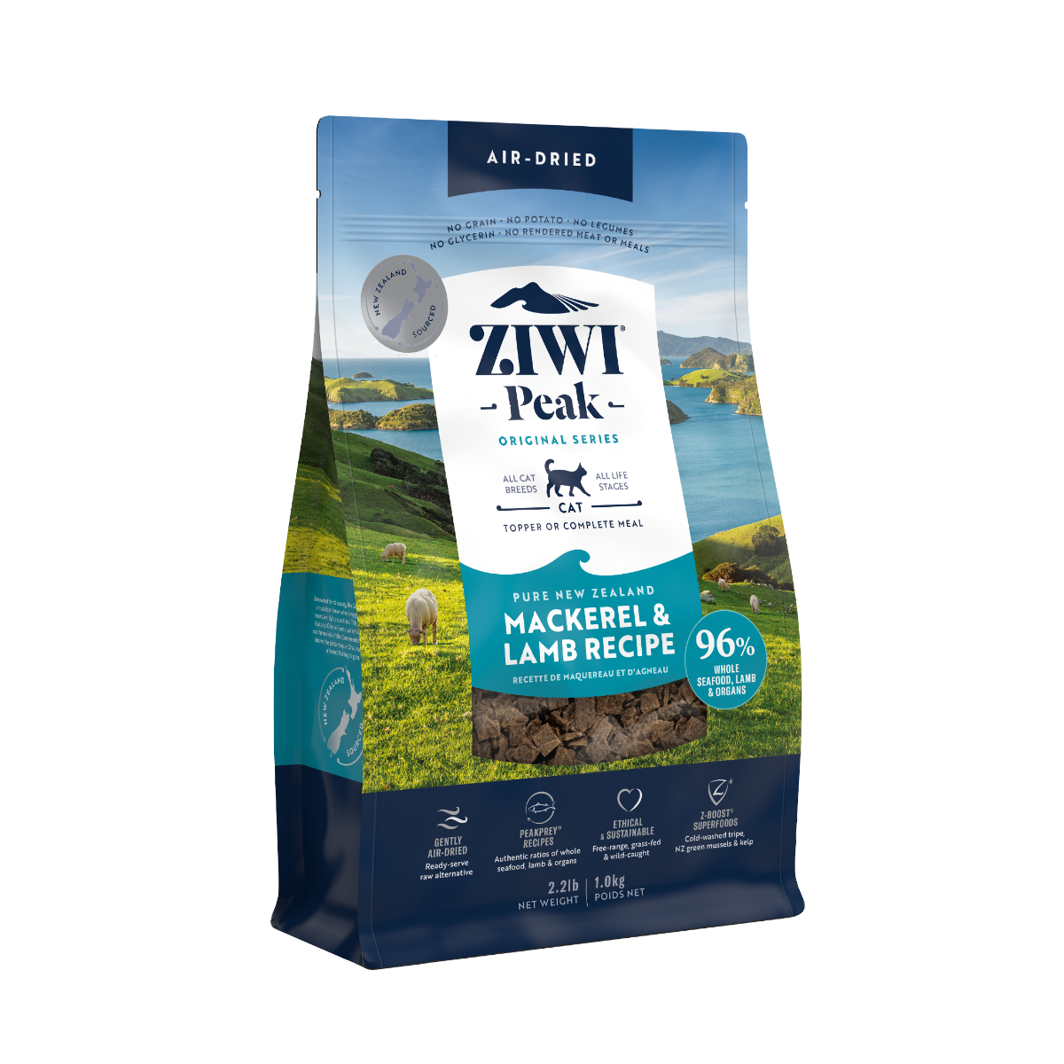 ZIWI Peak Air-Dried Mackerel & Lamb Recipe Dry Cat Food - 400G