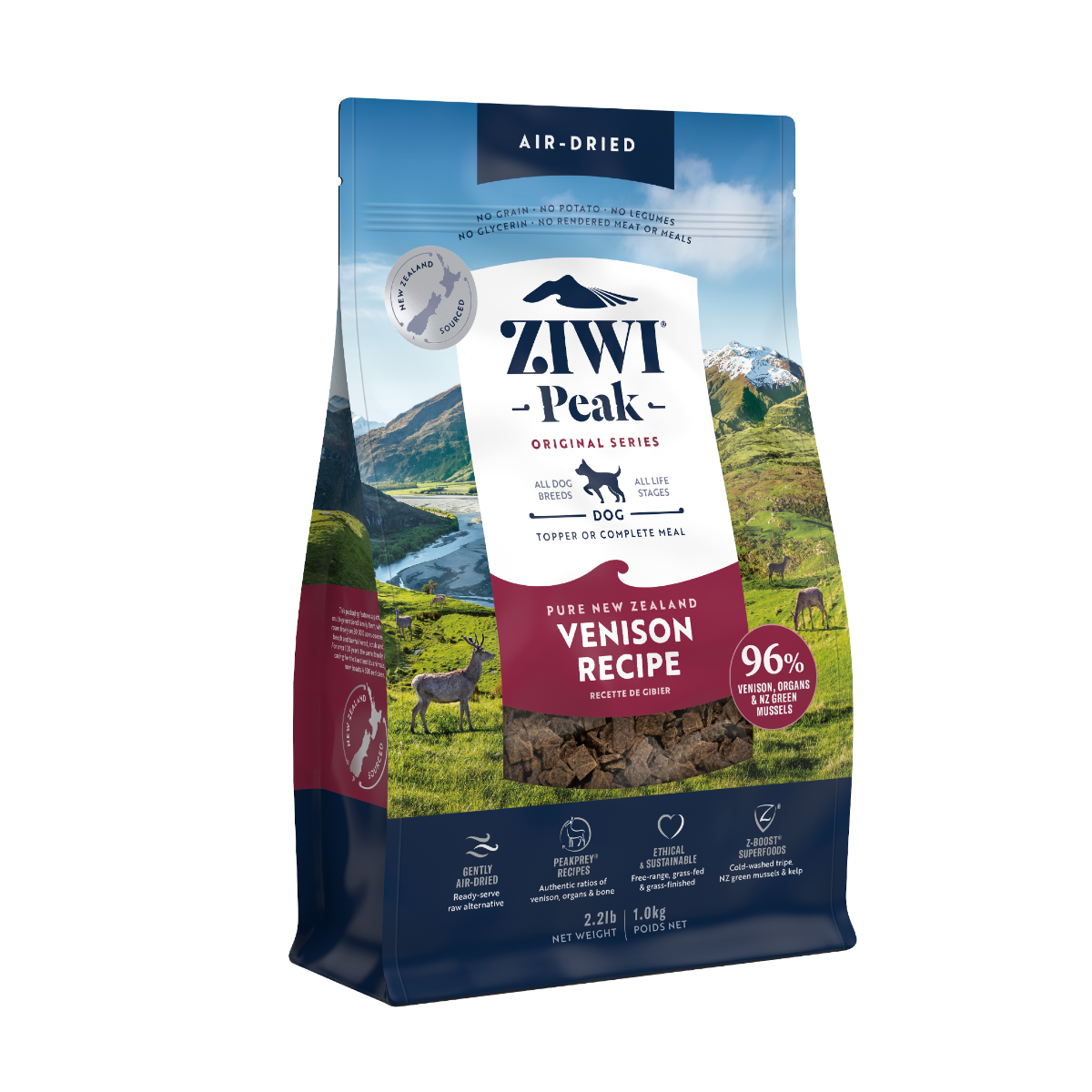 ZIWI Peak Air-Dried Venison Recipe Dry Dog Food - 2.5KG