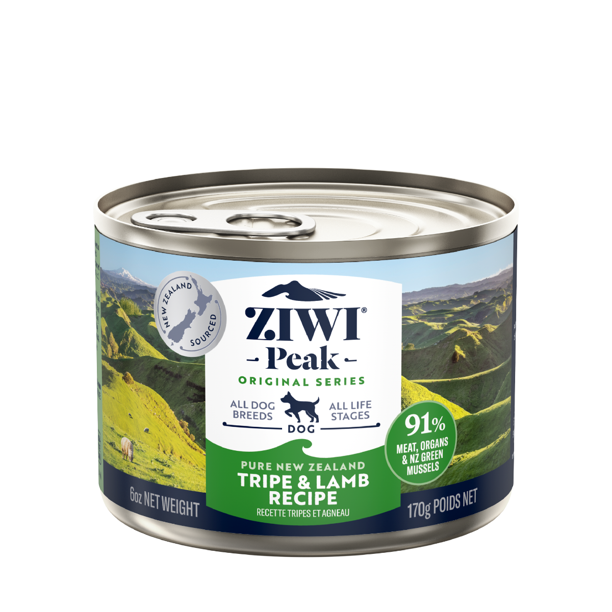 ZIWI Peak Tripe & Lamb Recipe Wet Dog Food - 170g