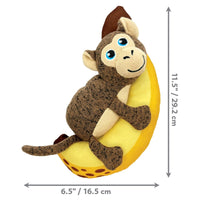 Thumbnail for Kong Pull-A-Partz Pals Monkey Squeaker Dog Toy - Medium