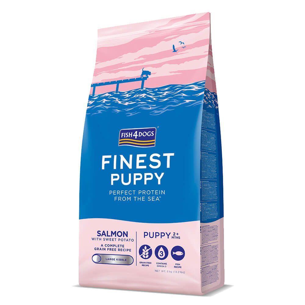 Fish4Dogs Finest Salmon Large Kibble Dry Puppy Food - 6kg