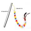 Cat Toy Fishing Rod Kitten Cat Pet Toy Stick Teaser Rainbow