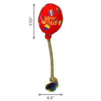 Thumbnail for Kong Occasions Birthday Balloon Dog Toy - RED LARGE