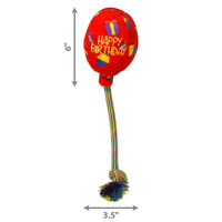 Thumbnail for Kong Occasions Birthday Balloon Dog Toy - RED MEDIUM