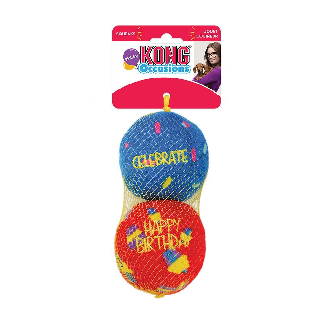 Kong Occasions Birthday Balls Dog Toy 2pk - Medium