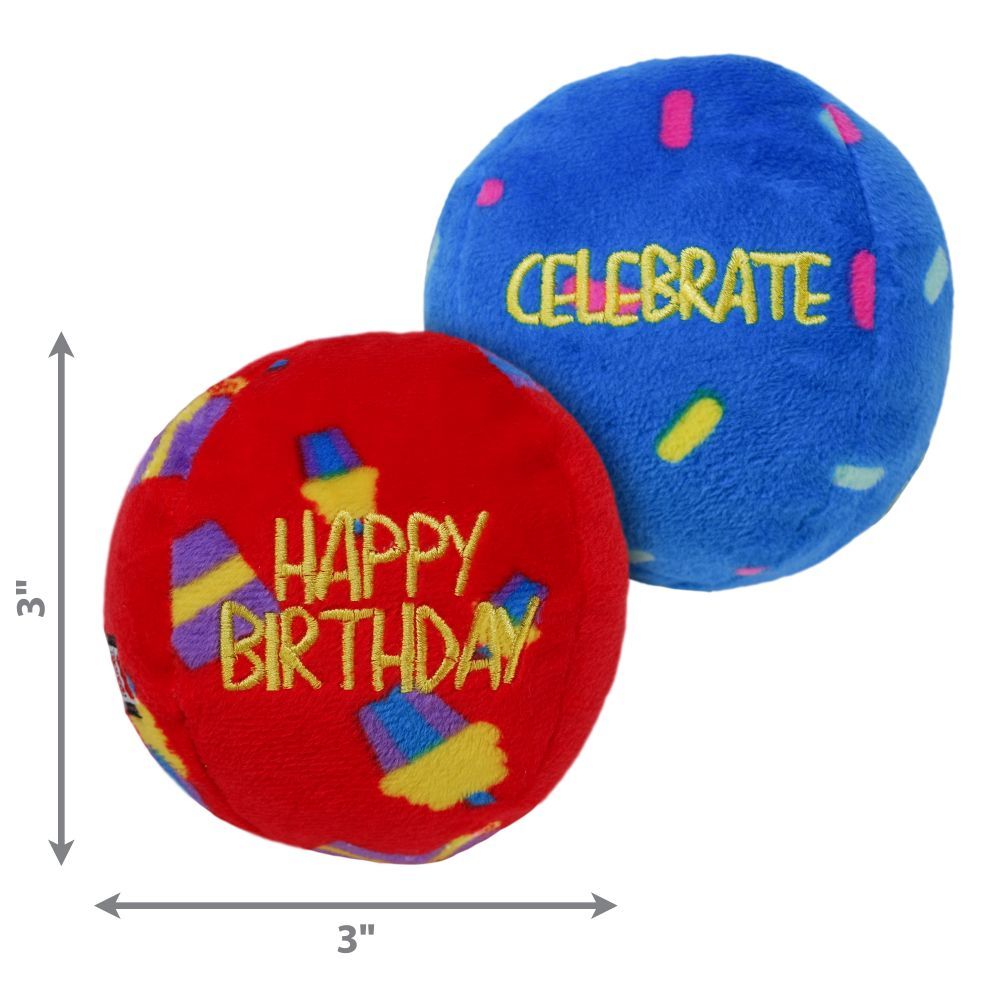 Kong Occasions Birthday Balls Dog Toy 2pk - Medium