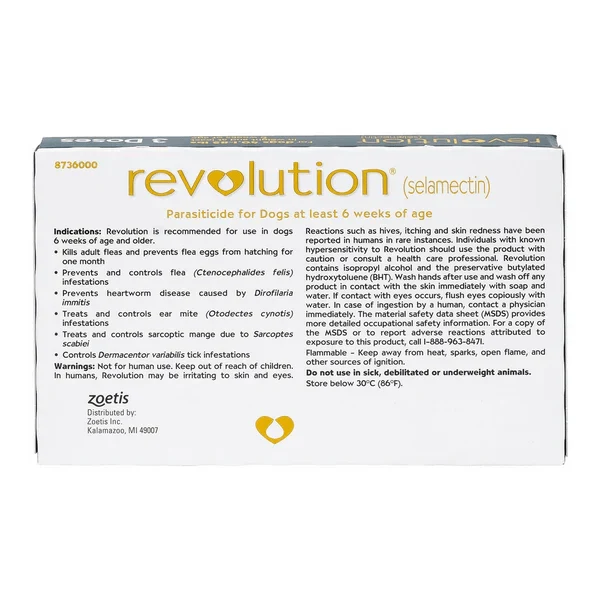 Revolution for Large dogs 3 doses 40.1–85 lb (18.1-38.6 kg)
