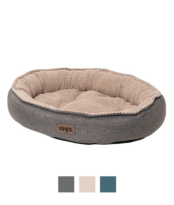 Rogz Athen Oval Cat Bed - PETROL Medium