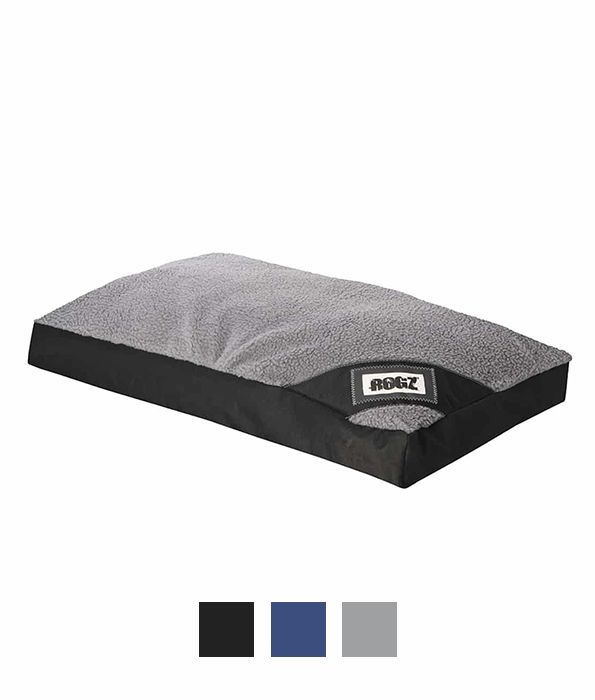 Rogz Lekka Flat Dog Bed - GREY/NAVY XLARGE