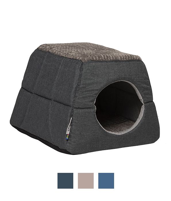 Rogz Oslo Igloo Pod Cat Bed - PETROL MEDIUM