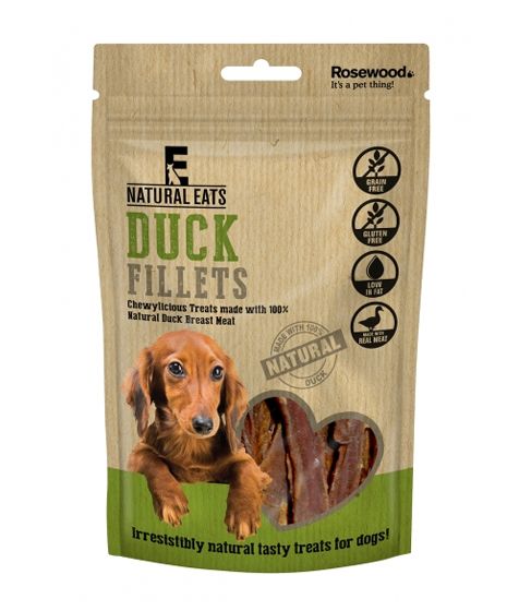 Rosewood Natural Eats Duck Fillets Dog Treats 80g - 80g