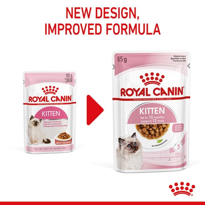 Feline Health Nutrition Kitten Gravy (WET FOOD - Pouches), 12 x 85g
