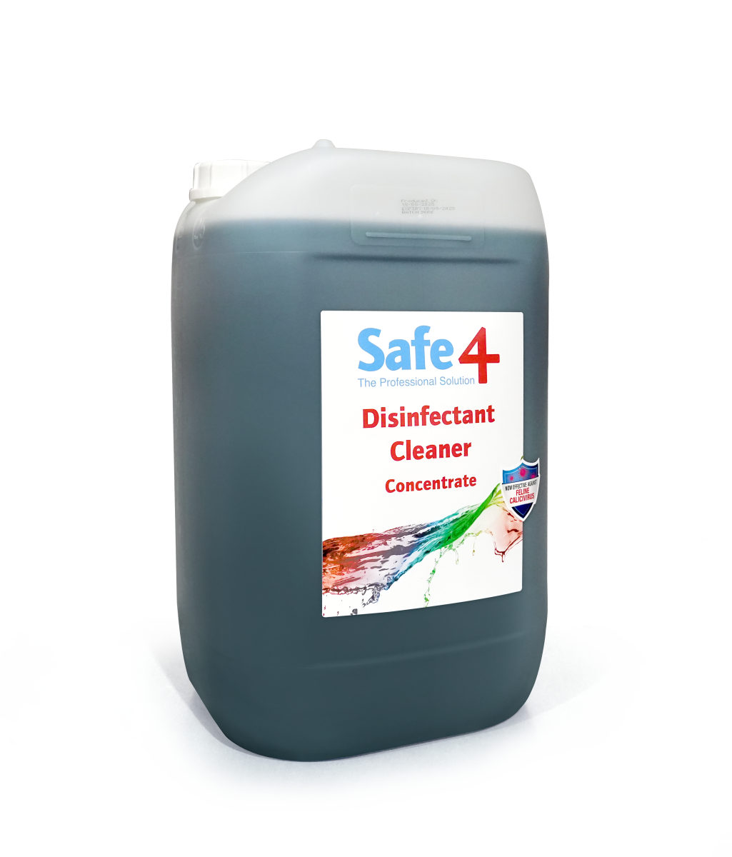 Safe4 Concentrated Disinfectant Cleaner, Apple Scent, Enhanced Formula, 25 L