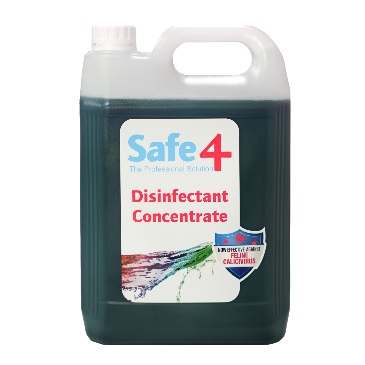 Safe4 Concentrated Disinfectant Cleaner, Apple Scent, Enhanced Formula, 5 L