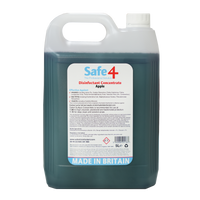 Safe4 Concentrated Disinfectant Cleaner, Apple Scent, Enhanced Formula, 5 L