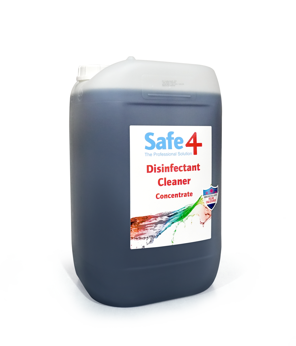 Safe4 Concentrated Disinfectant Cleaner, Freshmint Scent, Enhanced Formula, 25 L