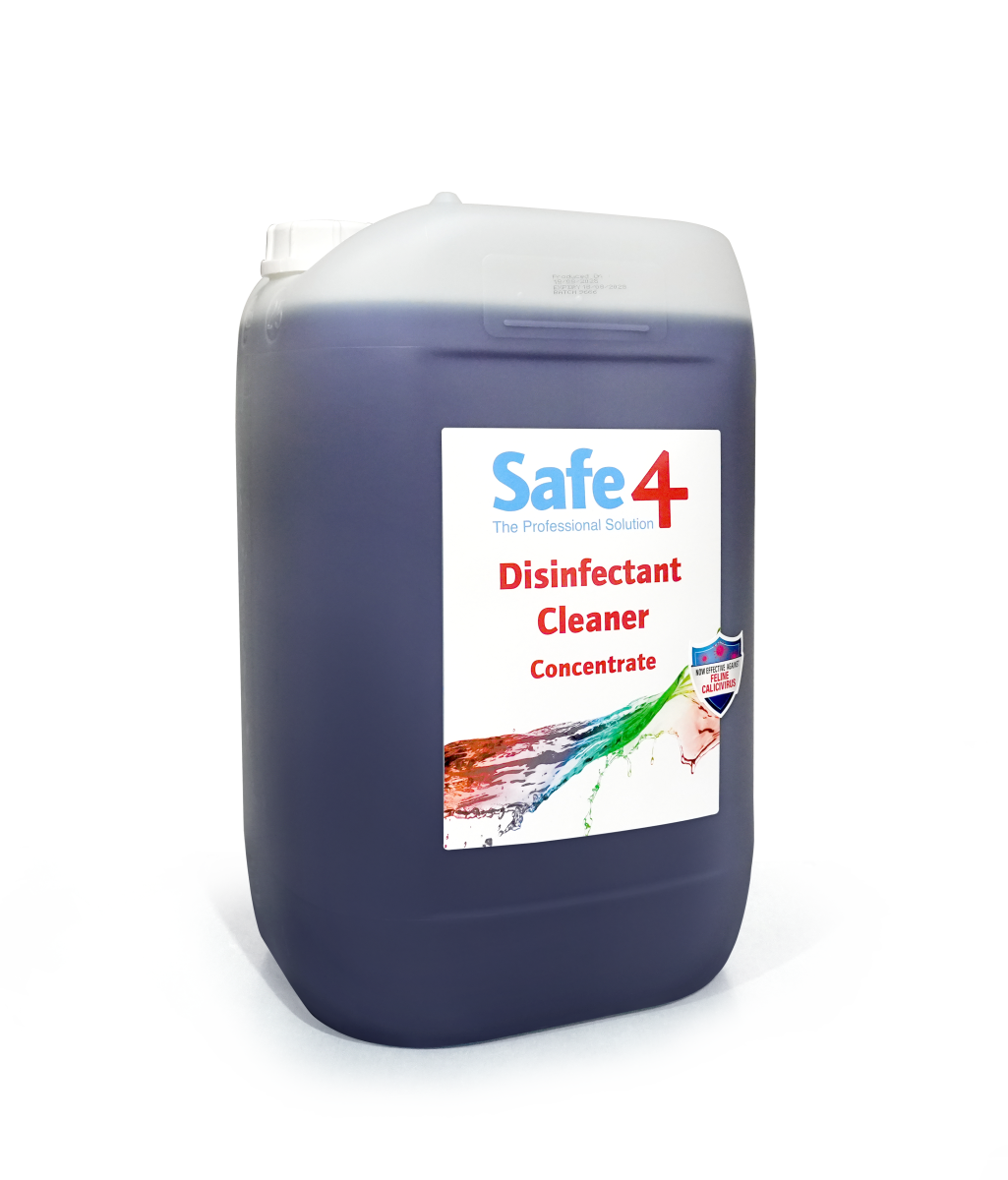 Safe4 Concentrated Disinfectant Cleaner, Lavender Scent, Enhanced Formula, 25 L