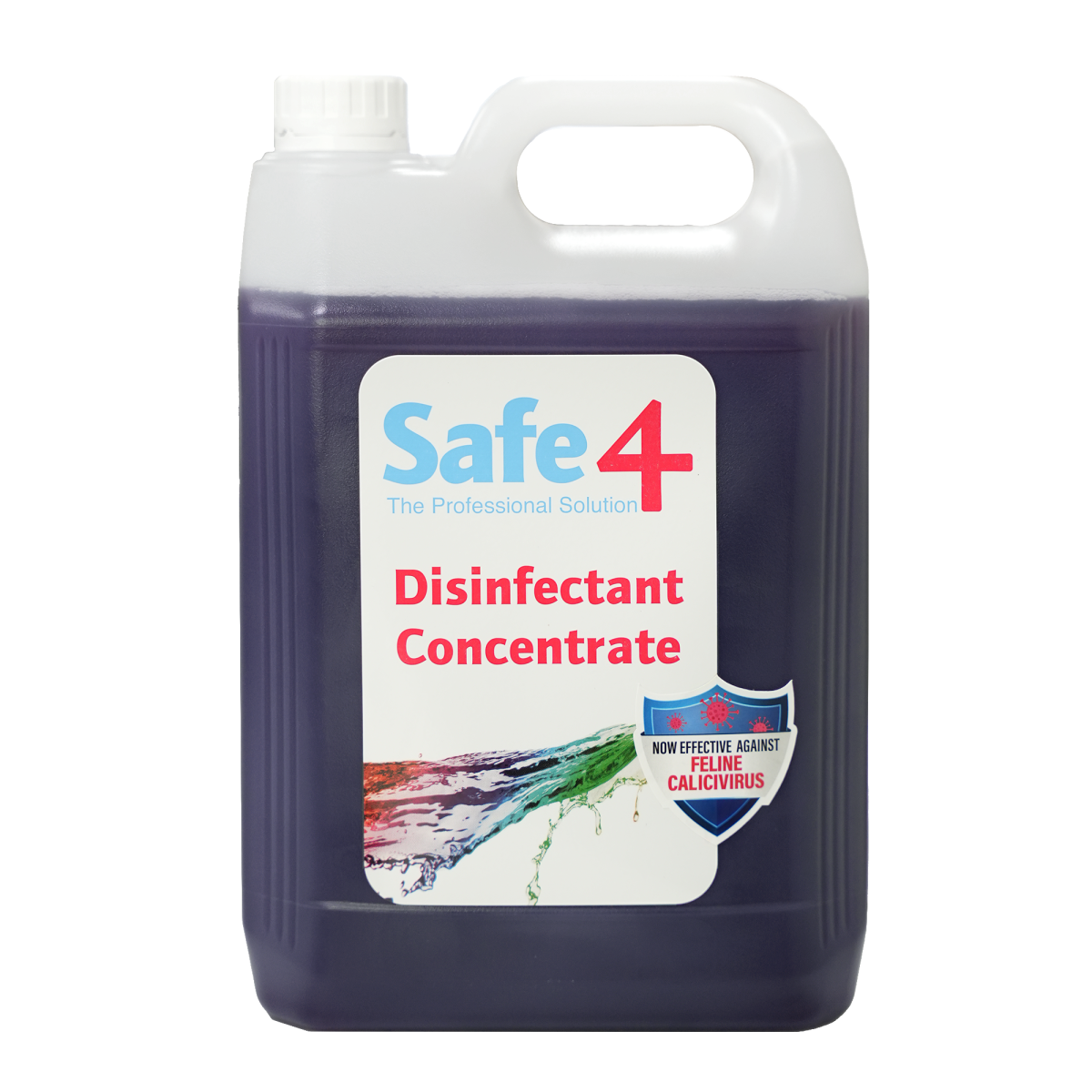 Safe4 Concentrated Disinfectant Cleaner, Lavender Scent, Enhanced Formula, 5 L