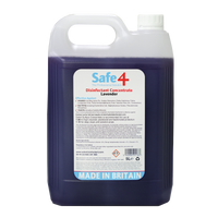 Safe4 Concentrated Disinfectant Cleaner, Lavender Scent, Enhanced Formula, 5 L