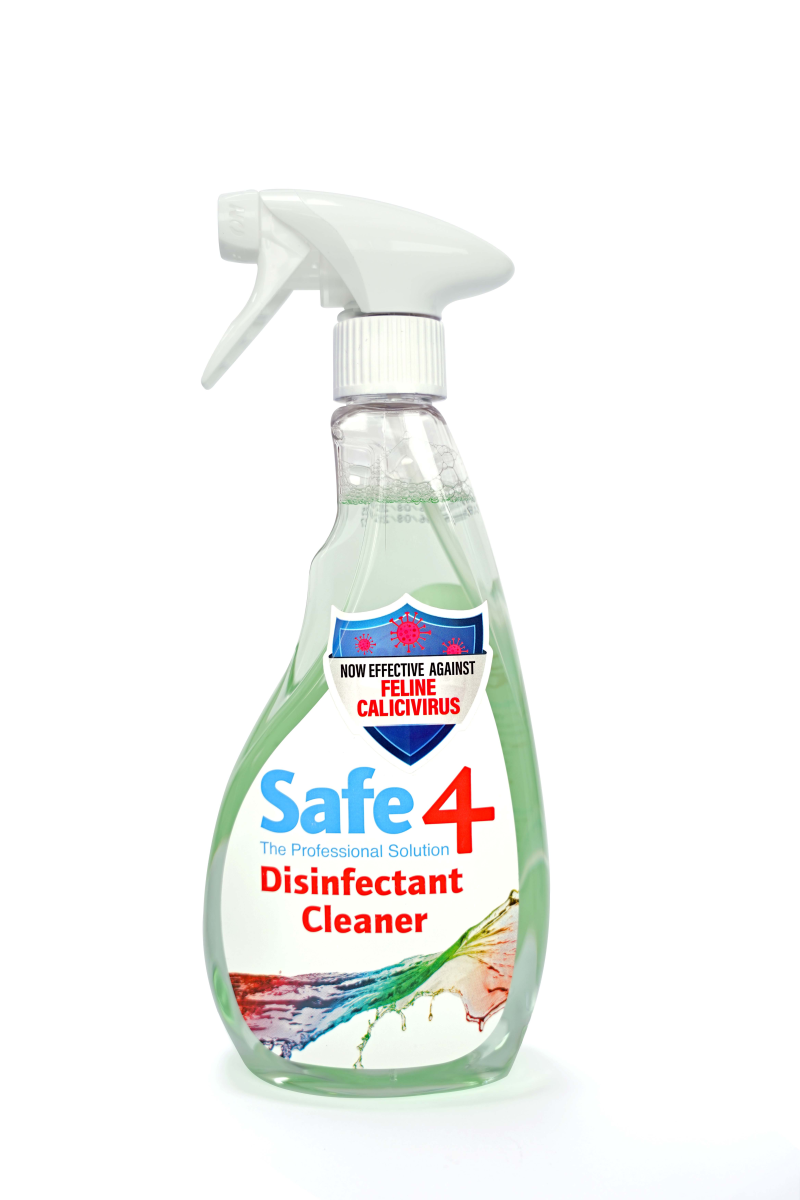 Safe4 Disinfectant Pre-Diluted Spray 1:10 Dilution, Apple Scent, Enhanced Formula, 500 ml