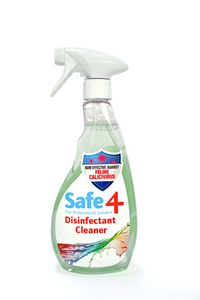 Safe4 Disinfectant Pre-Diluted Spray 1:10 Dilution, Apple Scent, Enhanced Formula, 500 ml