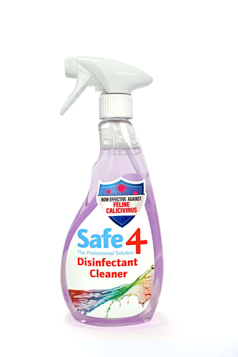 Safe4 Disinfectant Pre-Diluted Spray 1:10 Dilution, Lavender Scent, Enhanced Formula, 500 ml
