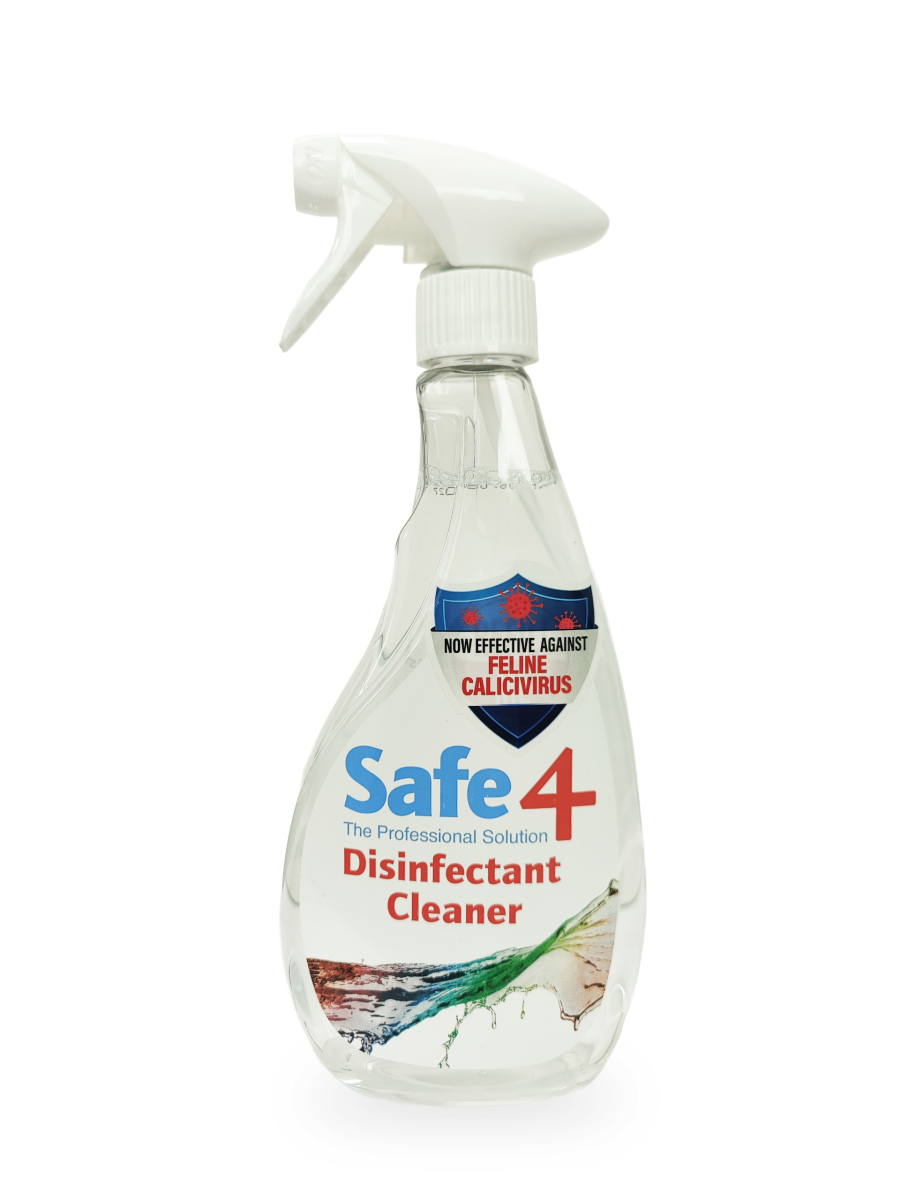 Safe4 Disinfectant Pre-Diluted Spray 1:10 Dilution, Odourless, Enhanced Formula, 500 ml