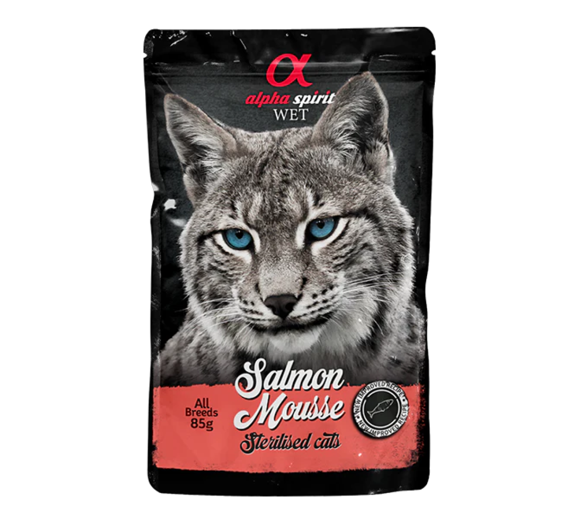 Salmon Mousse for Sterilized Cats, 24 x 85 g Pouches