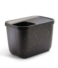 Thumbnail for Savic Hop In Top-Enter Cat Litter Tray Marble - Black/Gold