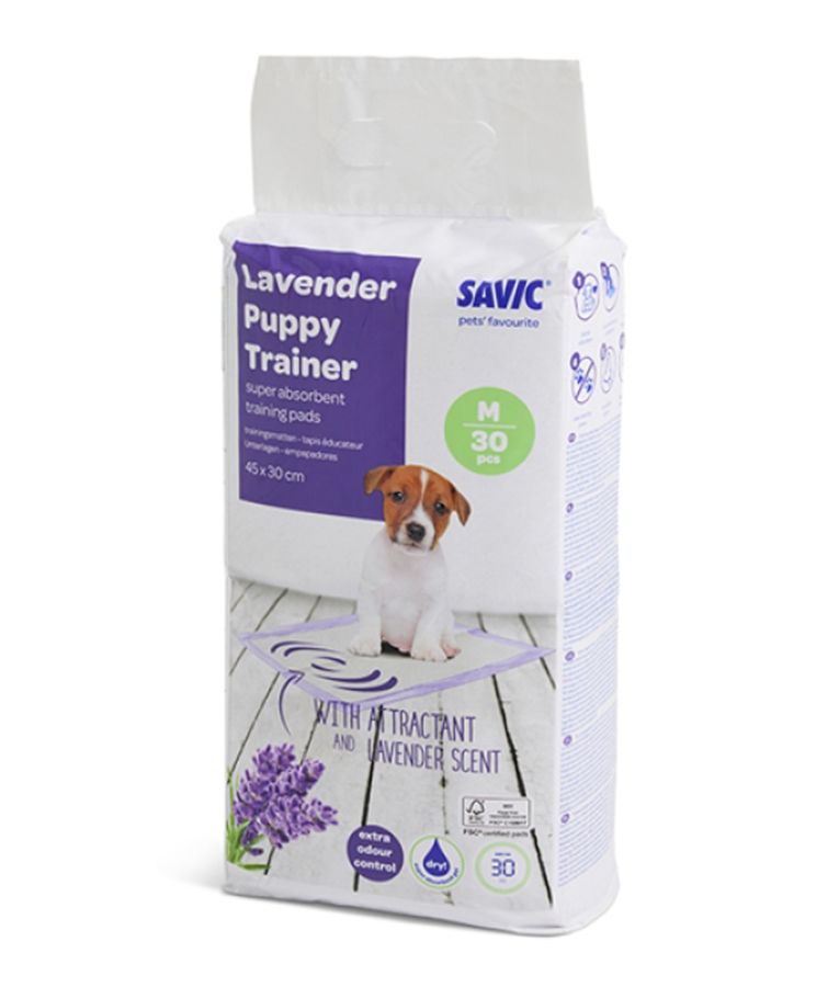 Savic Puppy Trainer Lavender Puppy Training Pads Medium 30pcs - Medium