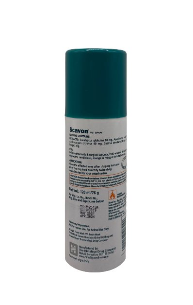 SCAVON Vet Spray 120 ml Broad spectrum anti-infective for animals