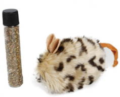 Flamingo Sikske Plush Mouse with Catnip Cat Toy - OS