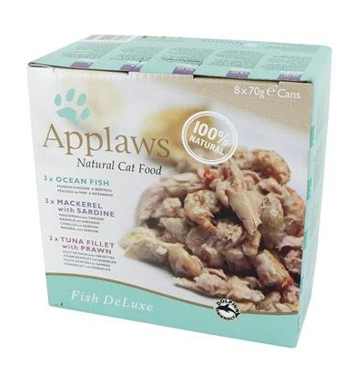 Applaws Fish Deluxe Adult Wet Cat Food 8 x 70g Tin - 70G