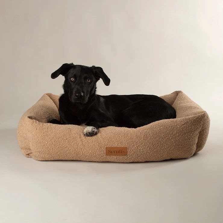 Scruffs Boucle Box Dog Bed - Desert Brown Small