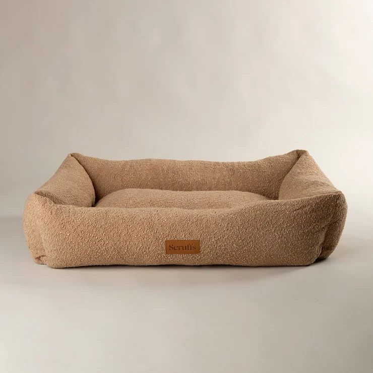 Scruffs Boucle Box Dog Bed - Desert Brown Small