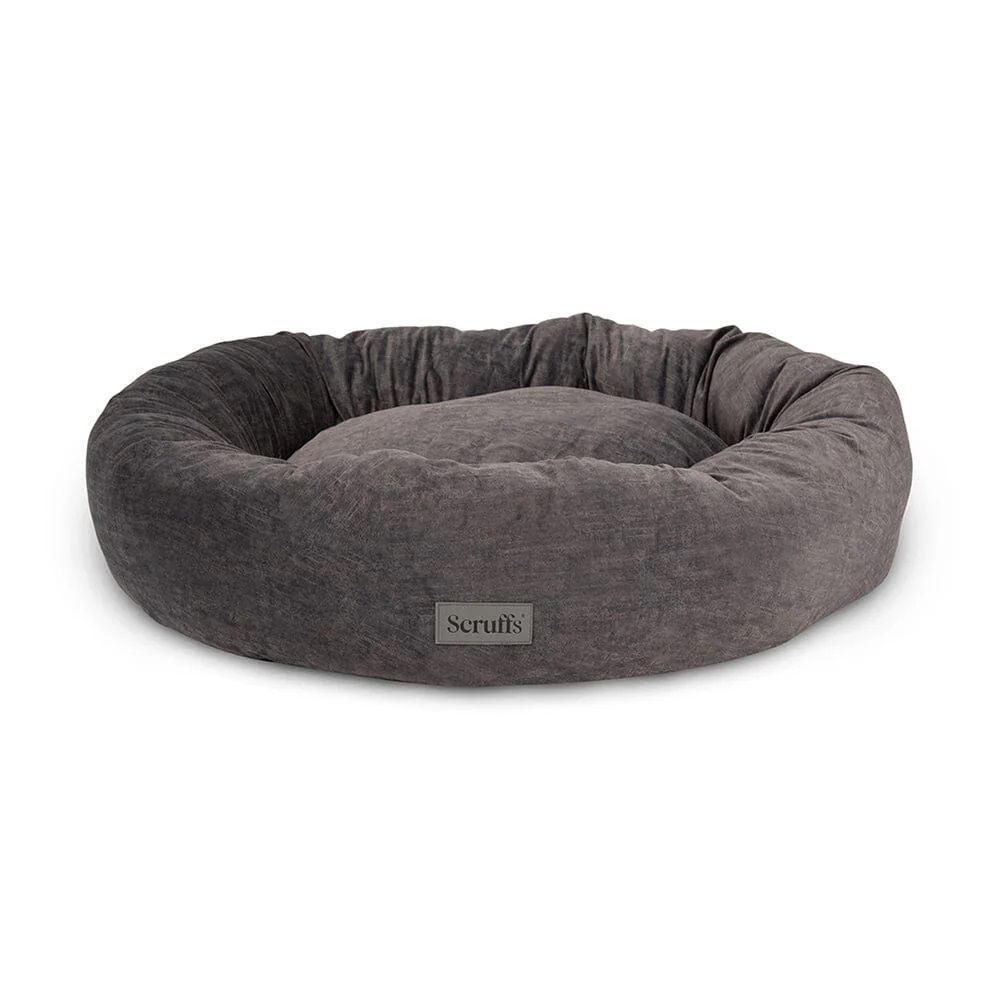 Scruffs Oslo Donut Dog Bed - Stone Grey Medium