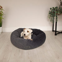 Thumbnail for Scruffs Oslo Donut Dog Bed - Stone Grey Medium