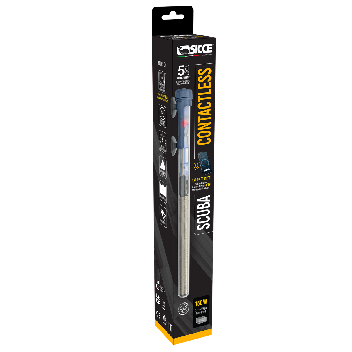 SCUBA CONTACTLESS SUBMERSIBLE HEATER 150W