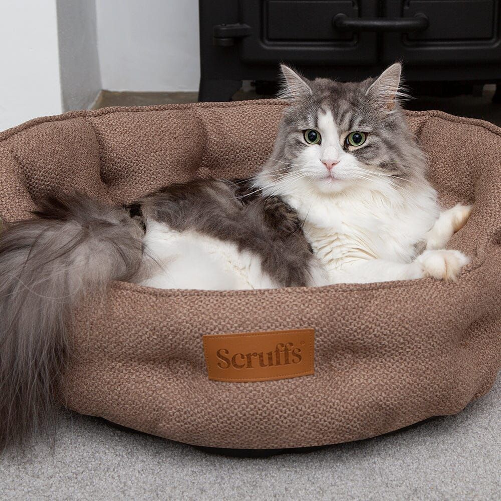 Scruffs Seattle Cat Bed - Sienna Brown