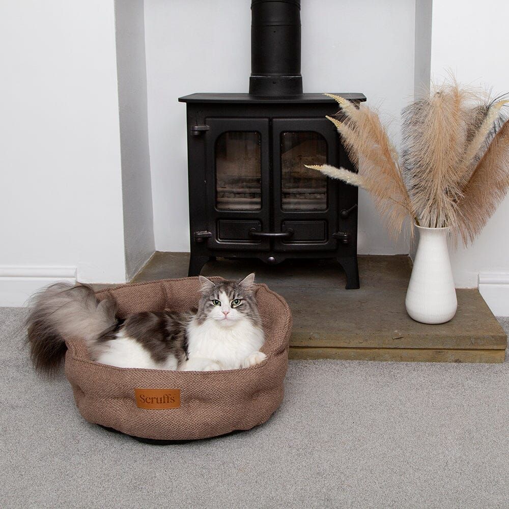 Scruffs Seattle Cat Bed - Sienna Brown