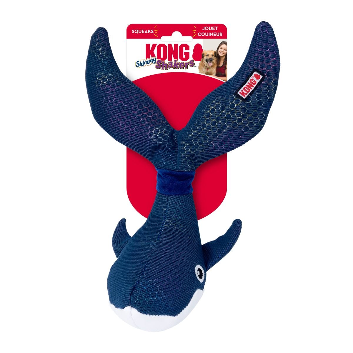 Kong Shakers Shimmy Whale Dog Toy - Medium