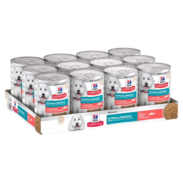 Hill’s Science Plan Hypoallergenic Adult Dry wet Food with Salmon (12x363g)