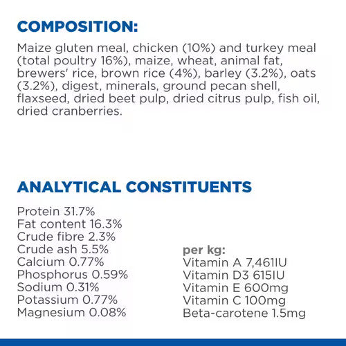 Hill’s Science Plan Perfect Digestion Adult 1+ Cat Food with Chicken & Brown Rice (1.5kg)