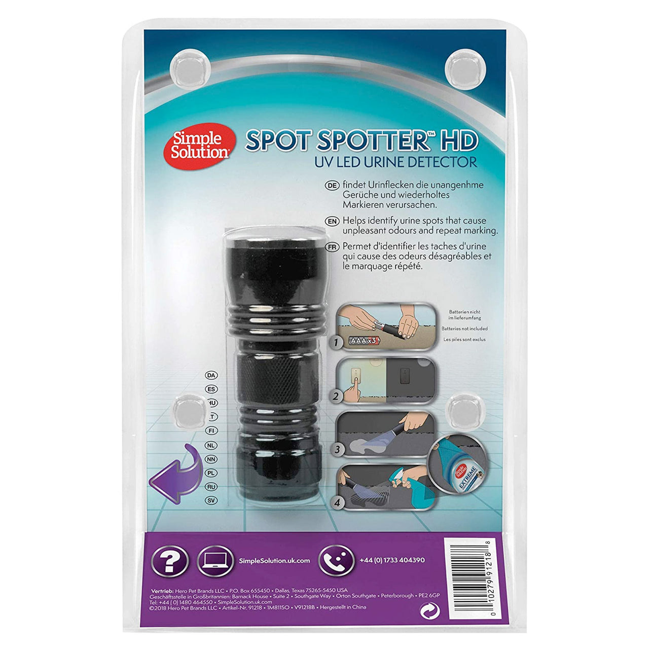 Simple Solution Spot Spotter HD UV Pet Urine Detector