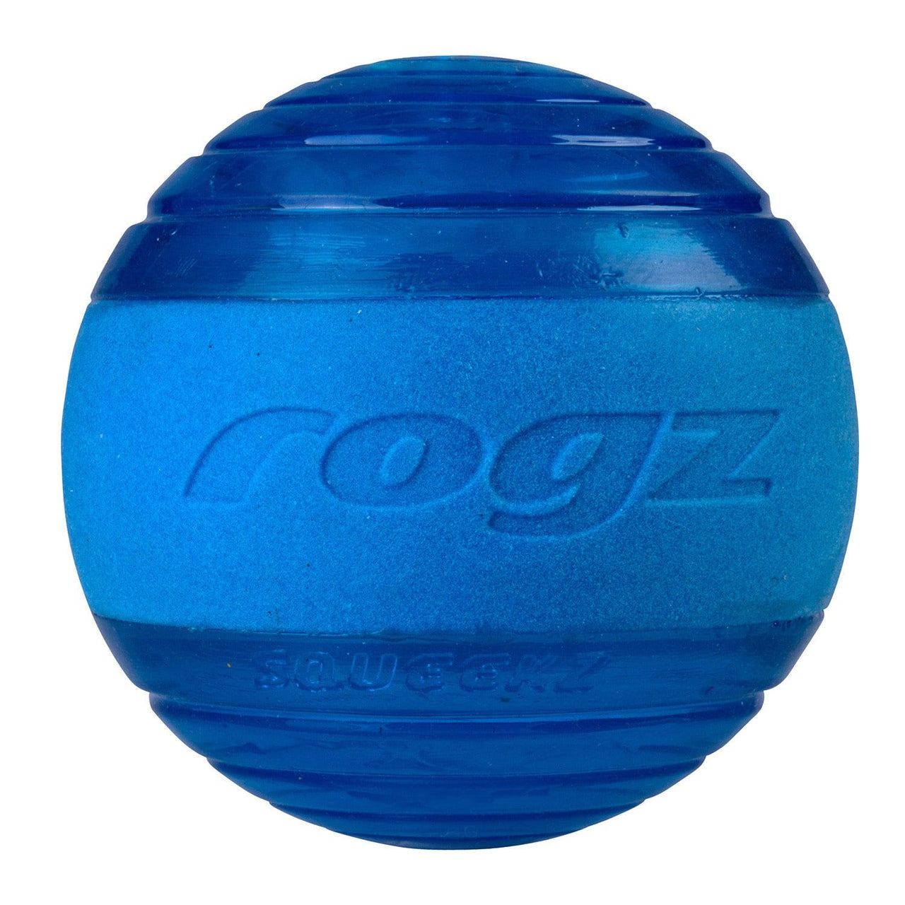 Rogz Squeekz Fetch Ball Dog Toy - BLUE