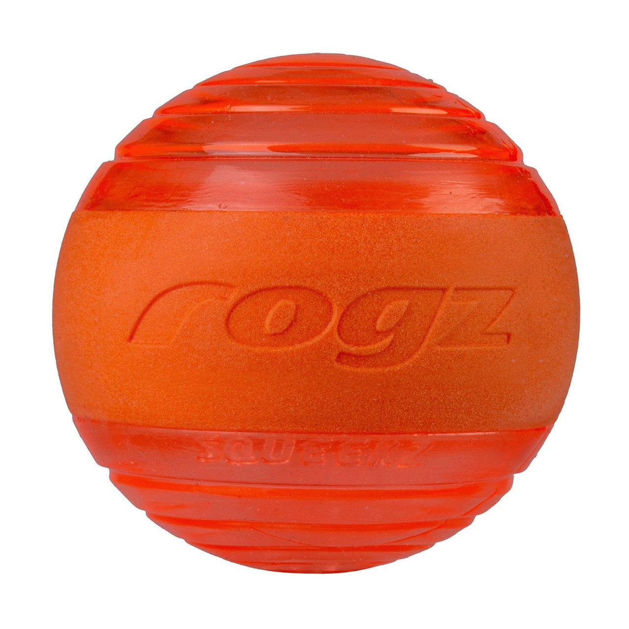 Rogz Squeekz Fetch Ball Dog Toy - ORANGE